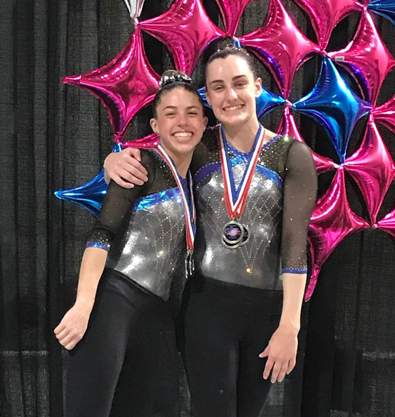 2018 Long Beach gymnastics event Ciara and Lauren Hunter