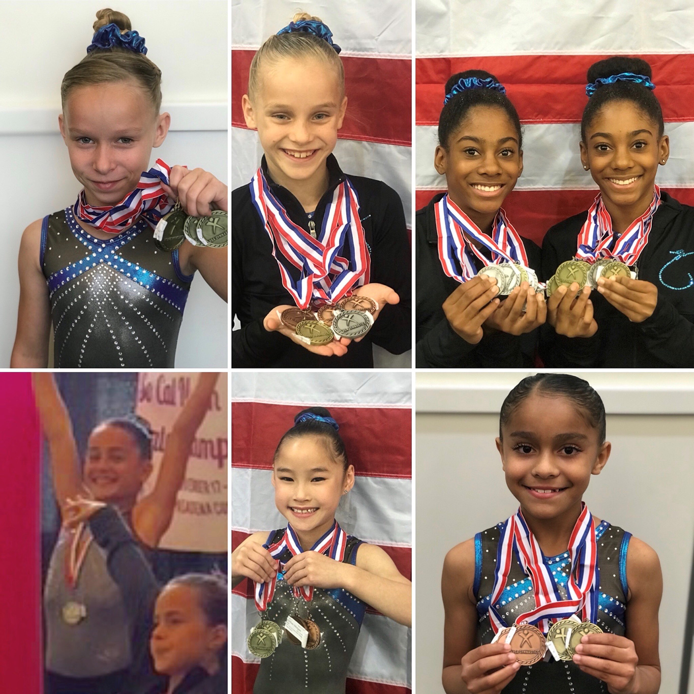 Flight School Gymnastics Levels 3s and 4s finished at California State championships with 44 medals!